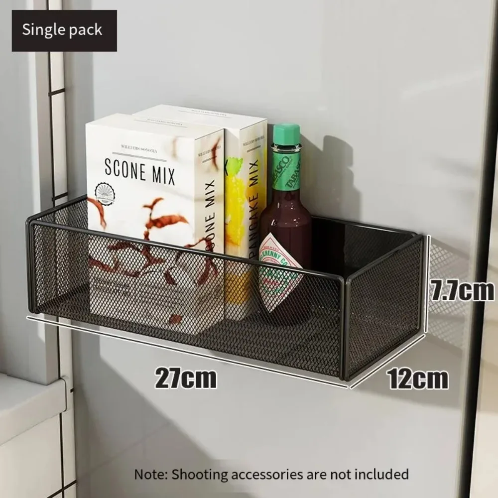 

Metal Refrigerator Magnetic Shelf Multifunctional Square Refrigerator Rack Durable No-Punch Kitchen Storage Shelves Home
