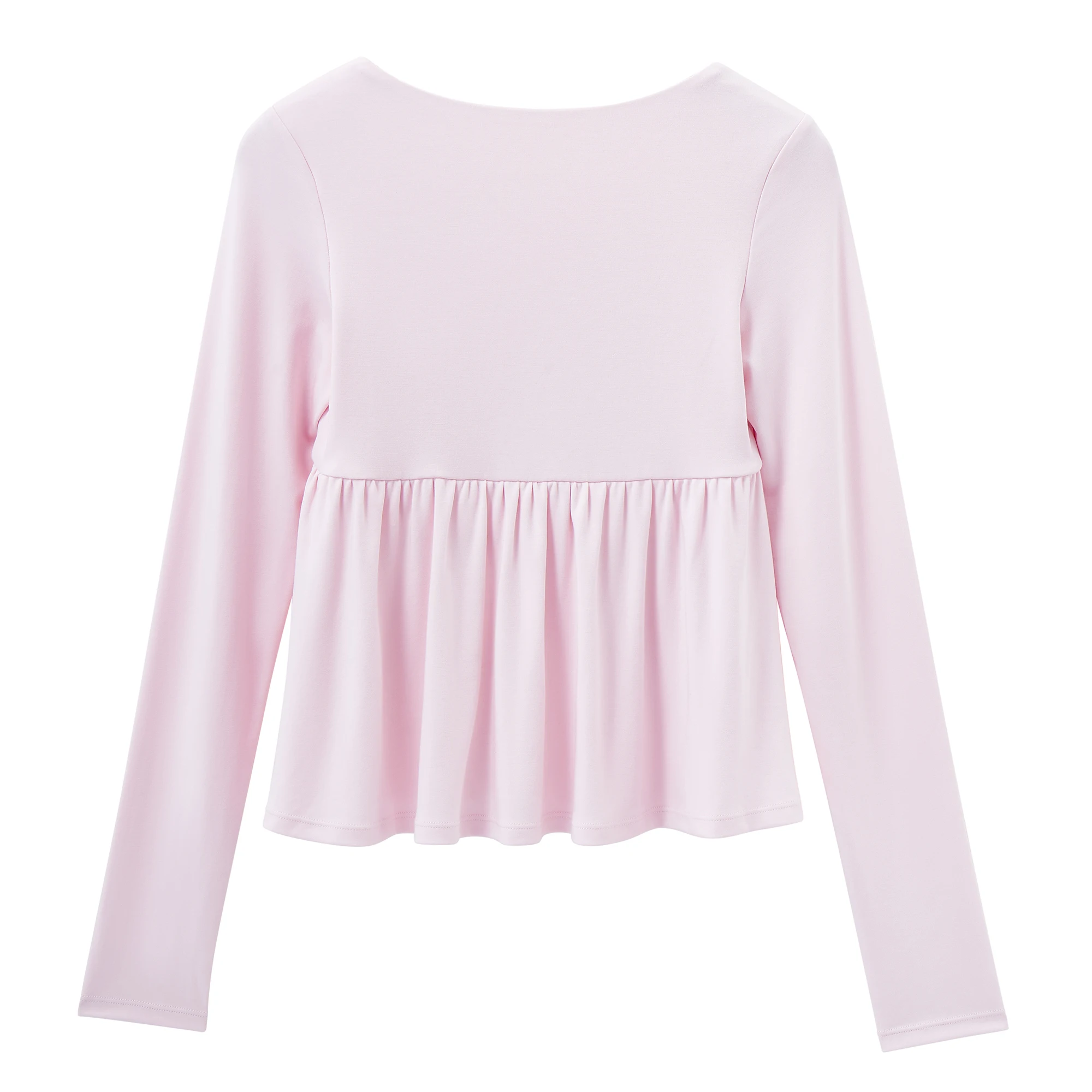Damen Fairy Y2k Cottage T-Shirt Coquette Quadratischer Ausschnitt Langarm Babydoll Tees Herbst Frühling Vintage Kleidung Lässiger Pullover Top – Detail 30