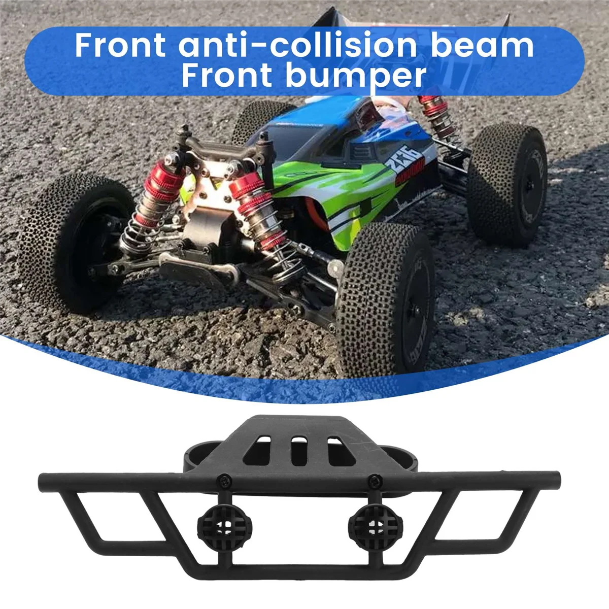 Front Bumper Set for Wltoys 144001 144010 124016 124017 124018 124019 RC Car Upgrade Parts Decoration Accessories