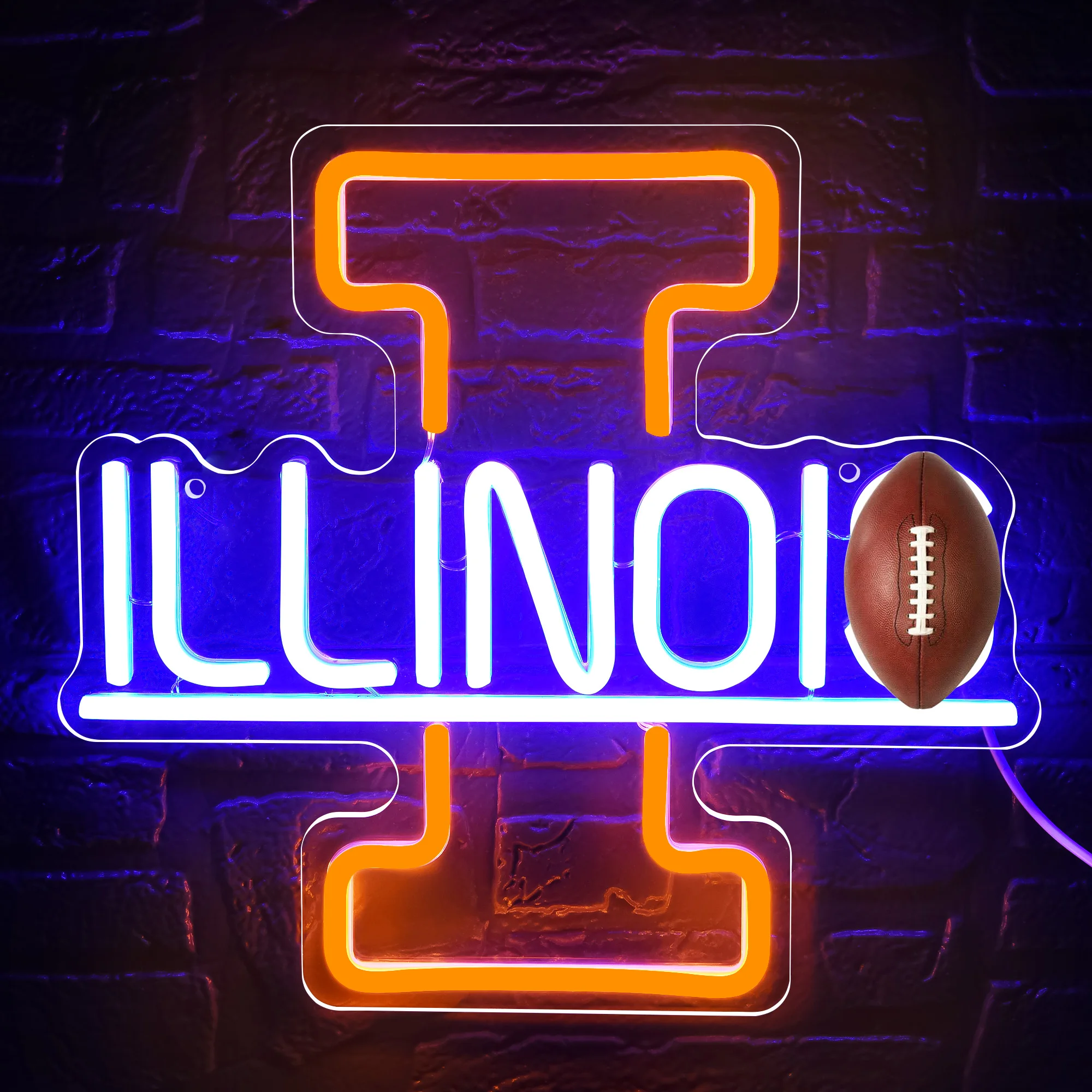 

University Neon Sign for Wall Decor University Football Team Neon Light College Birthday Gifts for Sport Fans College Student