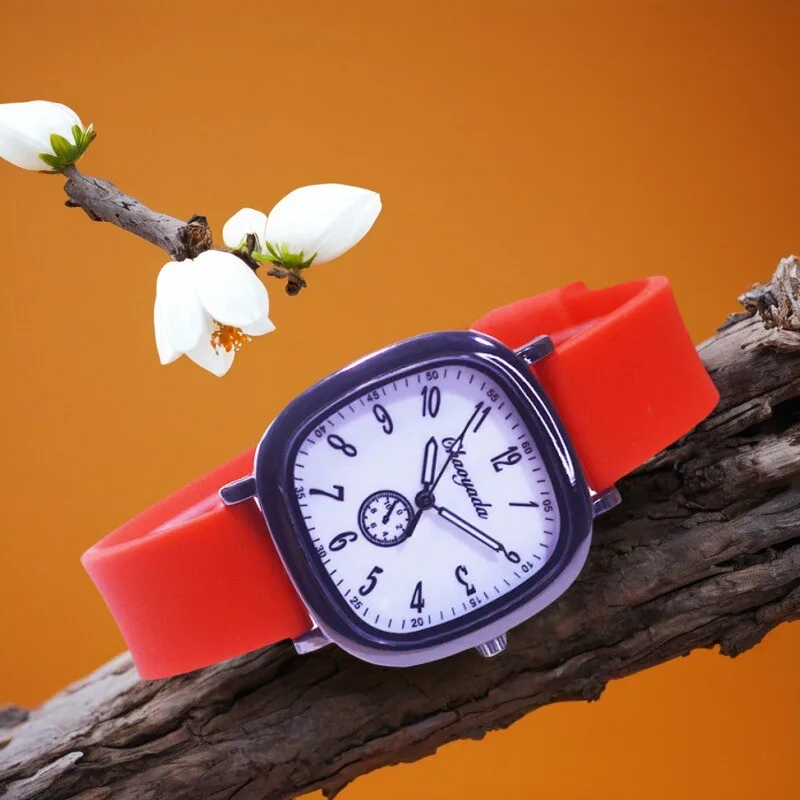 fashion boys girls students simple soft durable silicone band quartz watches children's electronic watch birthday holiday gifts