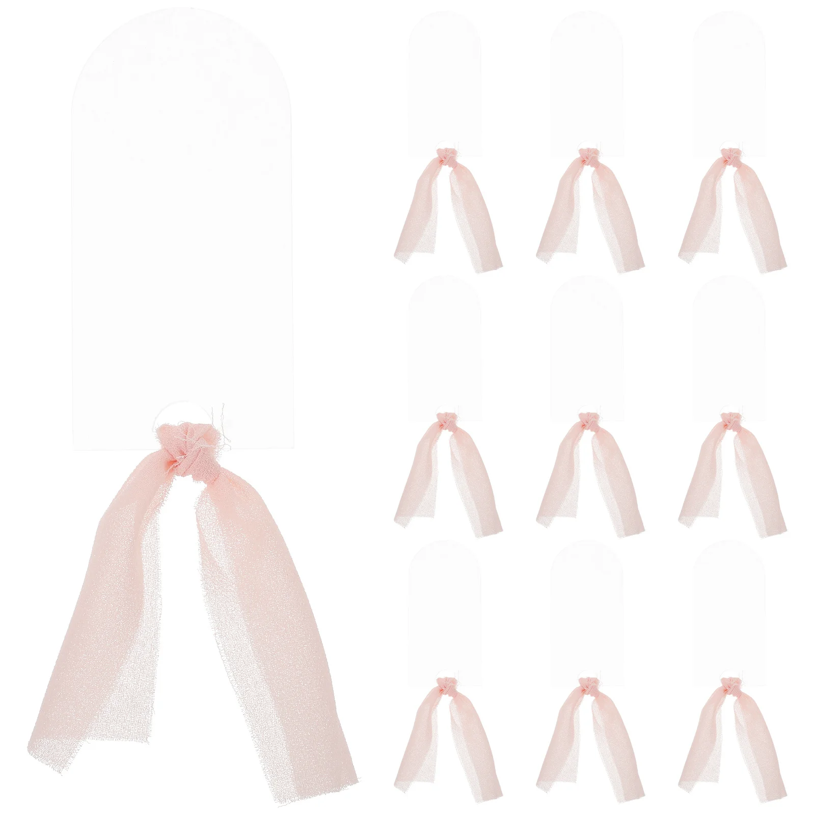 

10Pcs Frosted Acrylic Reserved Wedding Signs Chair Tags Blank Hanging Reusable Seating Decorations Party Supplies