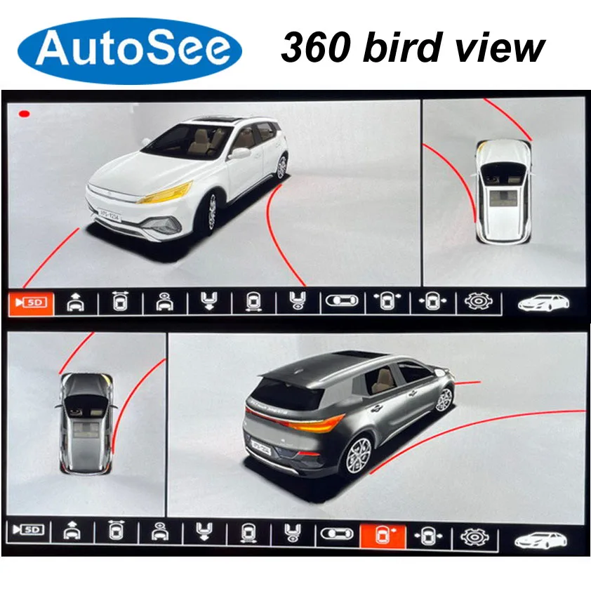 suit original OEM monitor for BYD Atto 3 bird eye 360 degre camera 3D Panoramic view front rear mirror Surround parking reverse