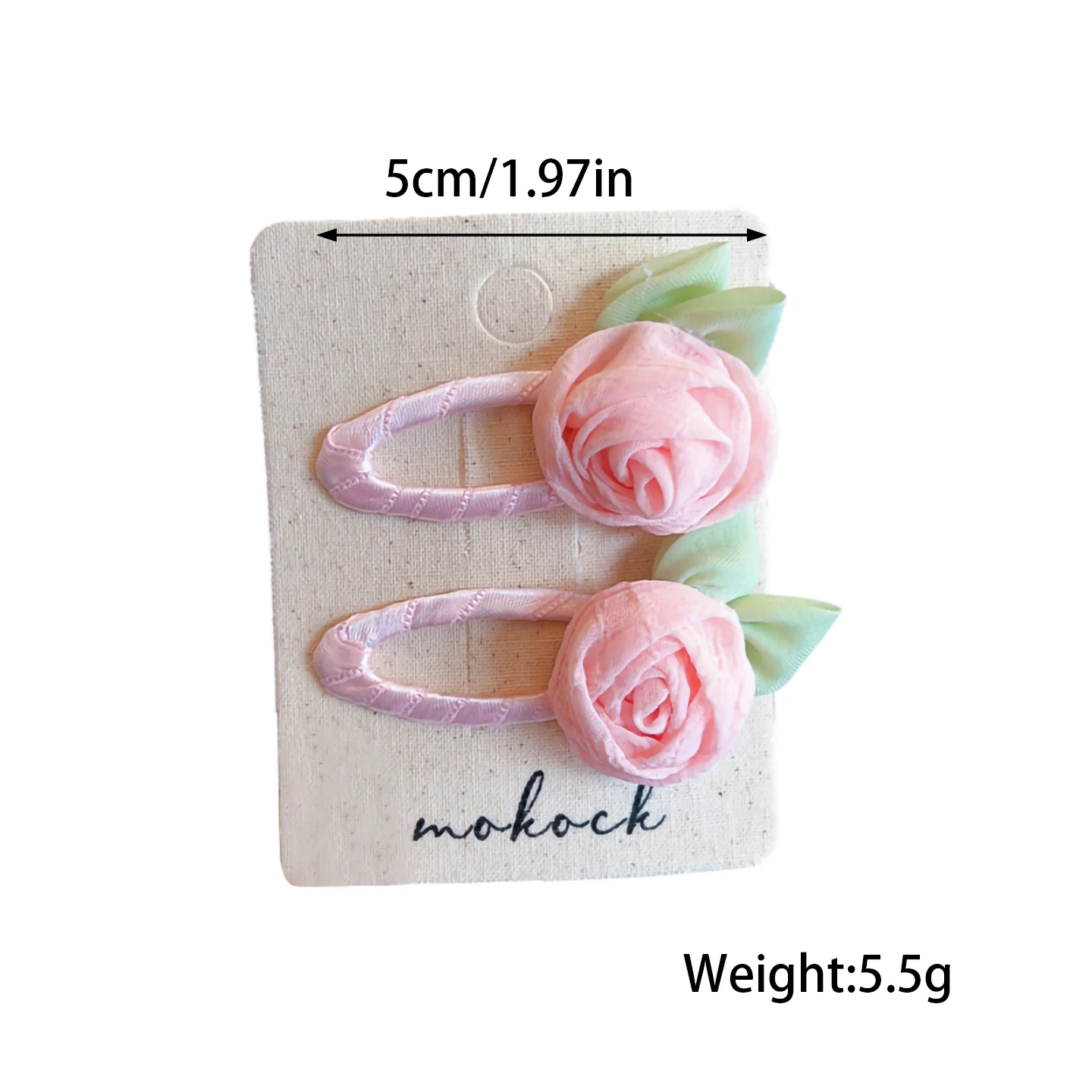 Neue Mode 2-teiliges Set Weiße Rosa Blumen-Haarspangen Schonende Haarnadeln für Babymädchen Frauen Koreanische Accessoires Partygeschenk 2026 – Detail 2