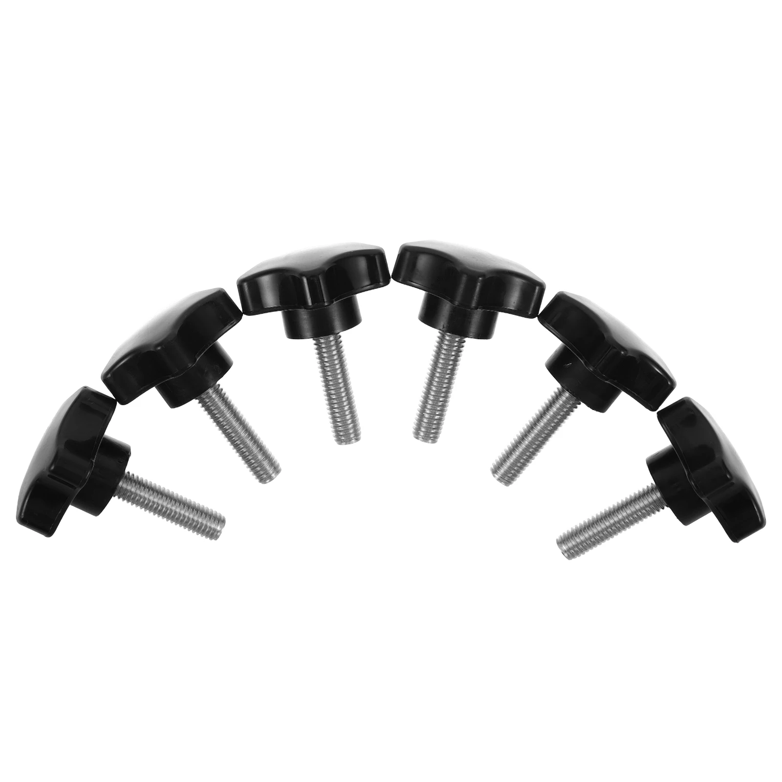 

6Pcs Threaded Star Knobs Durable Stainless Steel Plastic Hand Twist Bolts for Woodworking Jigs Lawn Mower Umbrella Base Clamps