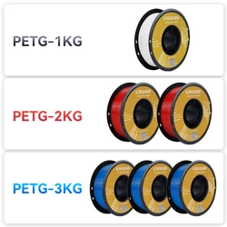 KINGROON-filamento PETG de alta calidad, Material plástico de impresión 3D, sin burbujas, respetuoso con el medio ambiente, 3KG, 2KG, 1KG, 1,75mm