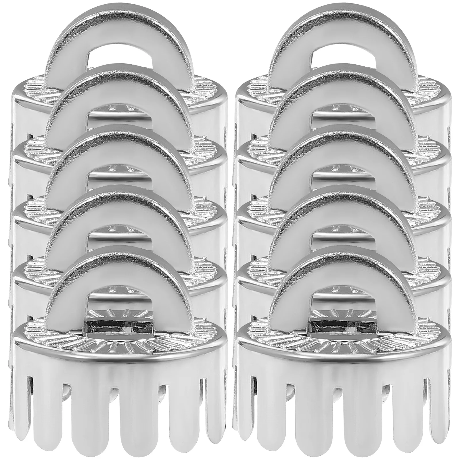 

10pcs Plastic Ball Pendant End Caps Decorative Covers For Christmas Diy Ornament Balls Creative Accessories Party Holiday