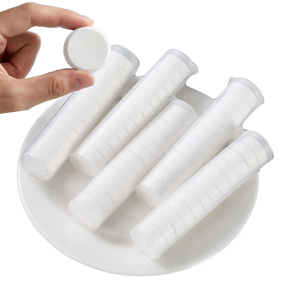 10PCS/Tube Disposable Compressed Towels Non Woven Soft Face Towels Portable Travel Tissues for Camping Hiking Outdoor Daily Use