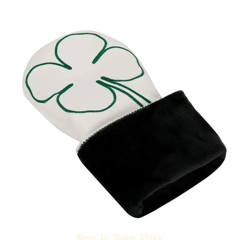 

U1JC 3Pcs Leaf Pattern Fairway Headcover PU Leather Golfs Club Head Cover
