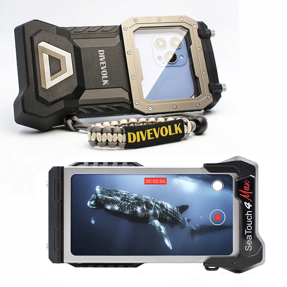 DIVEVOLK SeaTouch 4 Max Underwater Touchscreen Diving Phone Case for Iphone and Android Smartphones