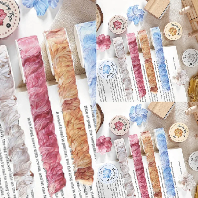 Mr Paper, 1 style 12 rolls/bag Unheard of Flower Name Series Washi Shaped Single Piece Tape  washi tape set  masking tape