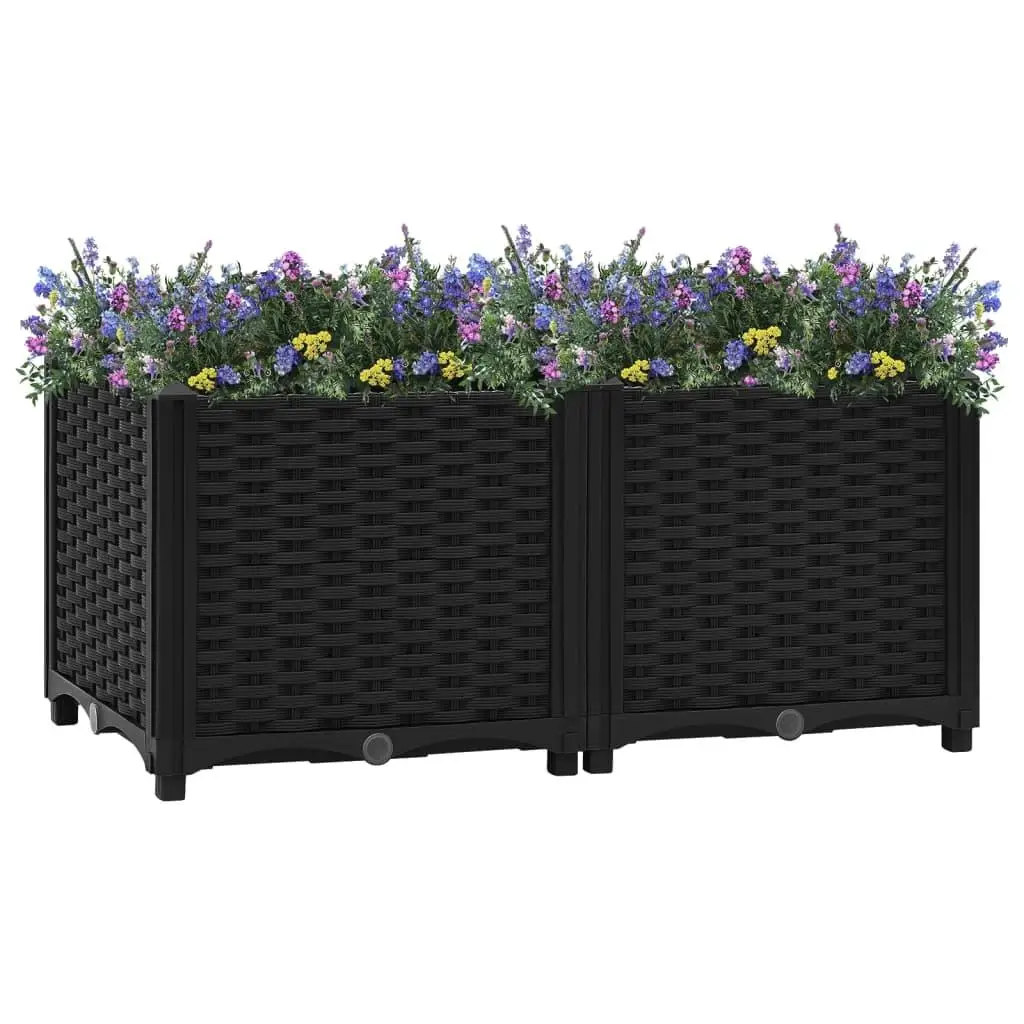 Durable 31.5x15.7x15 Raised Garden Bed - Lightweight Polypropylene Planter for Indoor/Outdoor Use