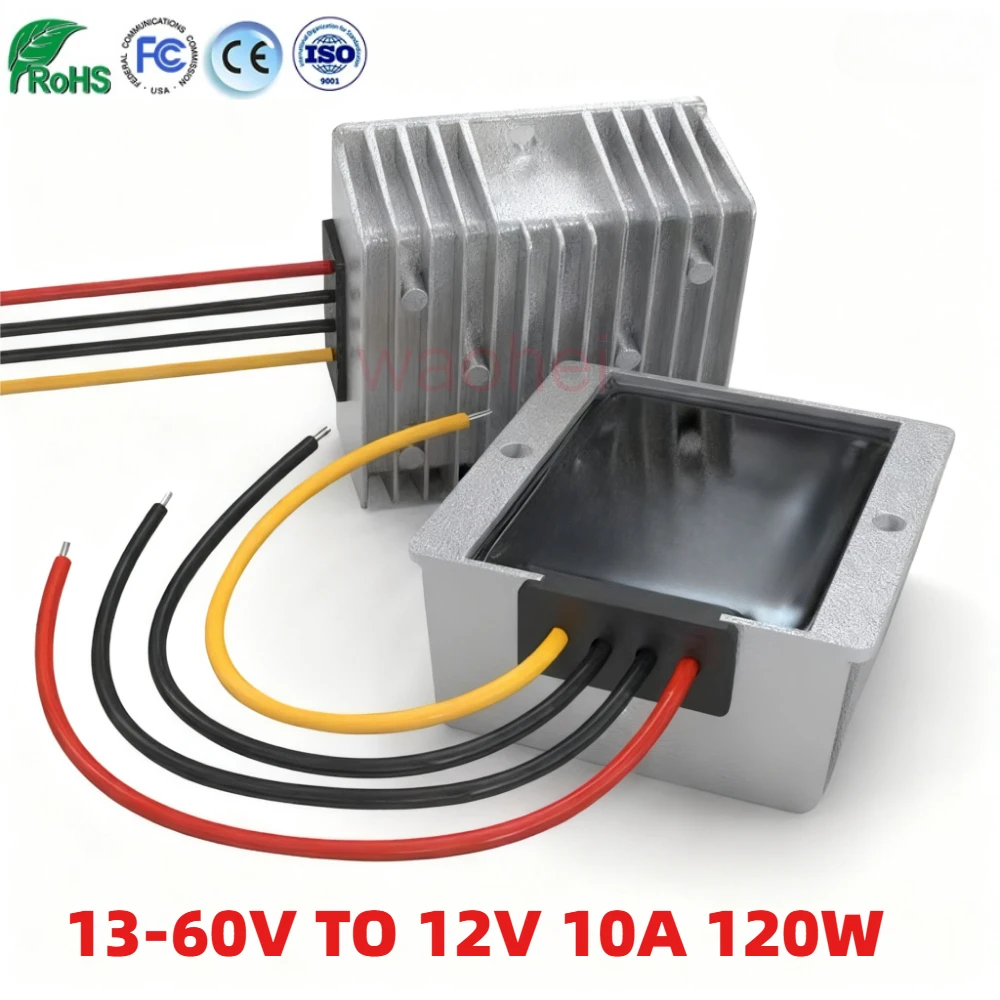 

24V 36V 48V 60V 72V to 12V 5A 10A 20A DC DC Step-down Converter Voltage Regulator Boat Power Supply 60V-12V Buck Car Truck CE