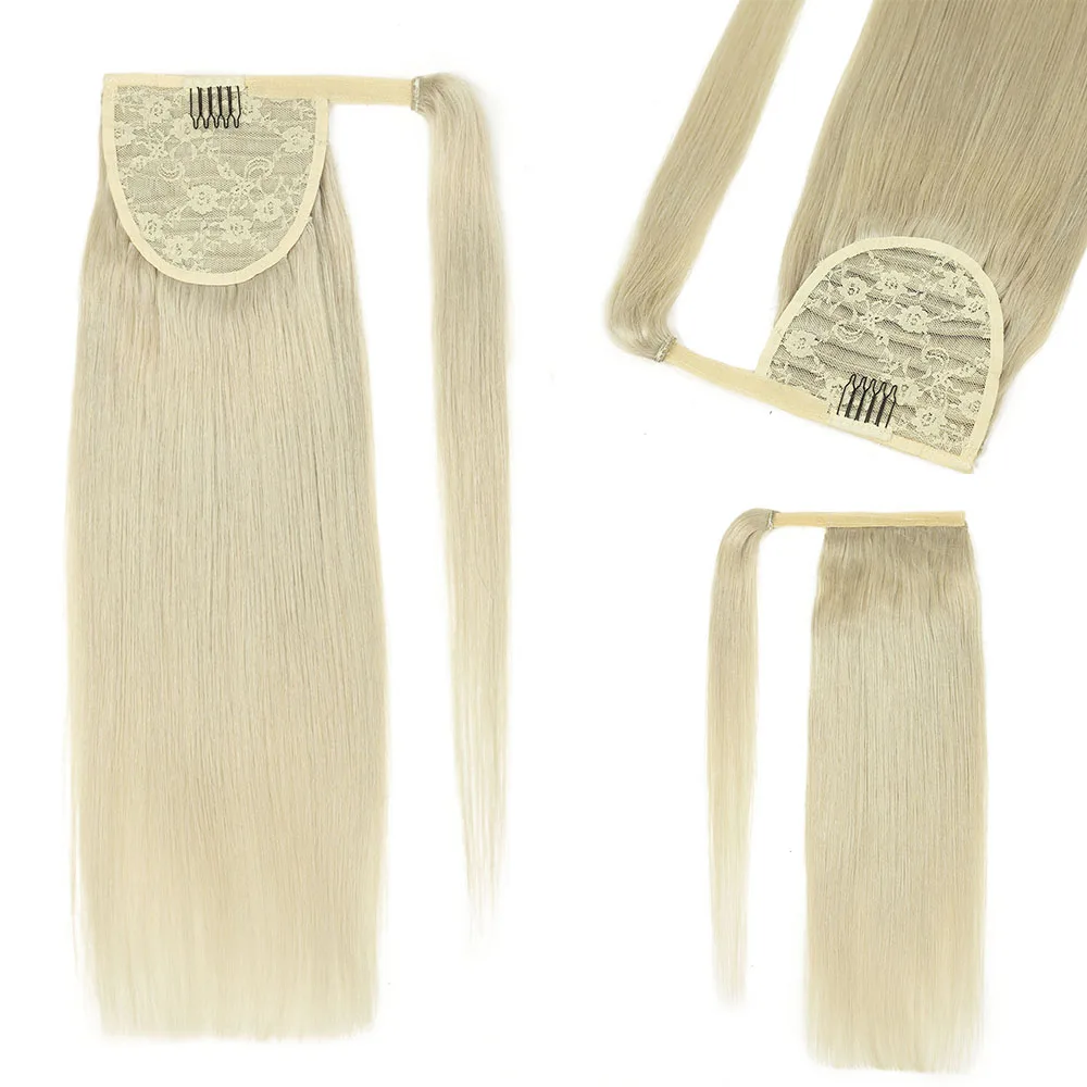 ذيل حصان الشعر البشري 14-22 "تسليط الضوء على ذيل حصان ملحقات الإنسان 100% ريال ريمي الإنسان ذيل حصان وصلات شعر 100 جرام/مجموعة للنساء