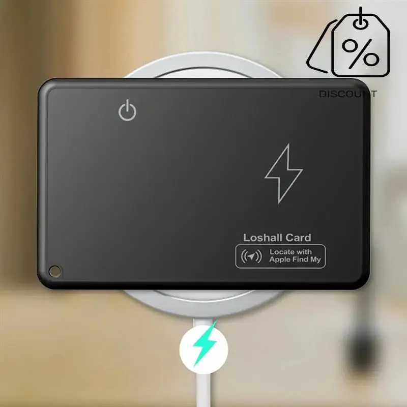 AS95-2Pcs ไร้สายชาร์จติดตามตําแหน่ง MINI กระเป๋าสตางค์ Tracker การ์ดกันน้ํา GPS Locator ทํางานสําหรับ iPhone ค้นหา Tracker ของฉัน