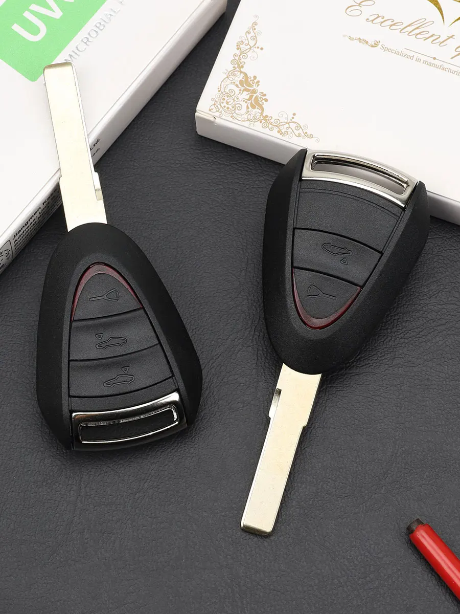 LIXIANG 2/3 Buttons  Remote Key Shell For Porsche Cayman Boxster GT S 2S 4S Turbo 911 987 996 997 Carrera Targa 2005 - 2010