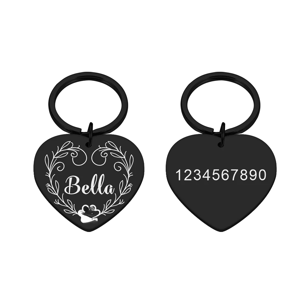 2023 New Personalized Anti-lost Pet ID Tags Name Plate Free Engraved Collar Round Pendant Accessories Custom Dog ID Name Plate