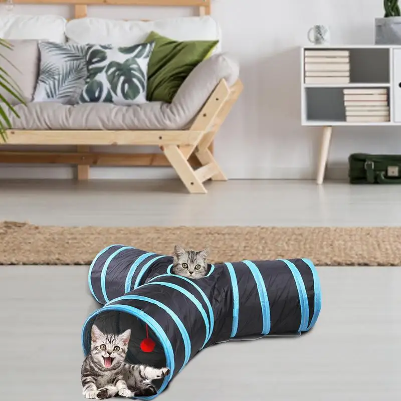 Cat Play Tunnel Toy Indoor Pet Tunnel Toy Foldable Pet Adventure Tunnel Toys For Cats Dogs And Small Pets Reusable Indoor Pet