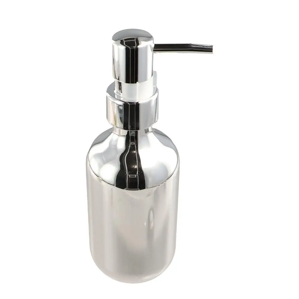 Simple Design Press Type Shampoo Bottle Refillable Electroplated Soap Dispenser Simple PET Empty Pump Jar Bedroom