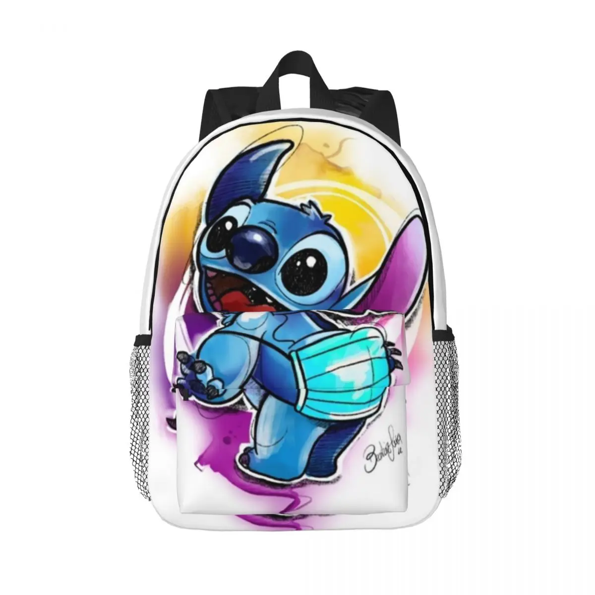 

Disney Stitch New Fashion High Capacity Waterproof College Backpack Trendy Laptop Travel Book Bag 15inch