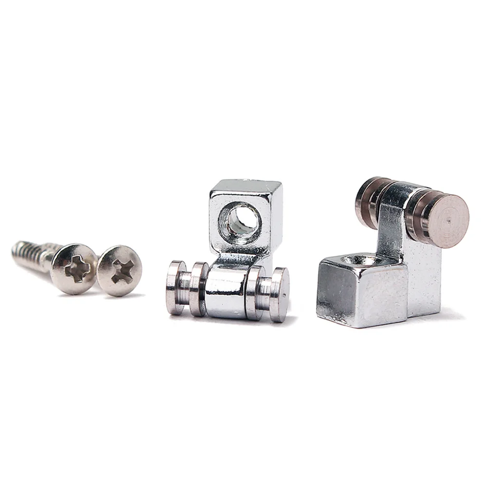 

2pcs Metal Roller String Tree For Electric Bass Guitar Ge04 Silver Lightweight Durable Tuning Stability Long String Life Musical