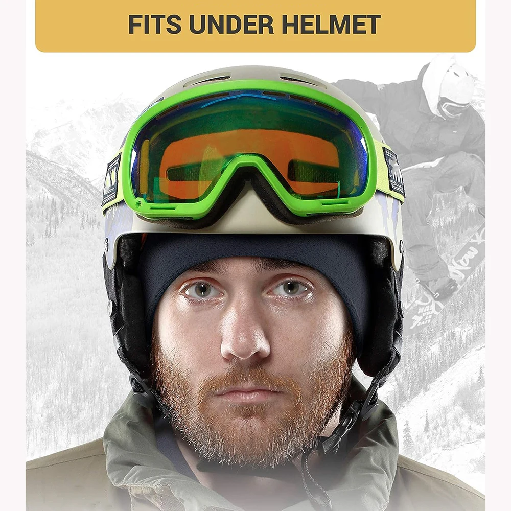 1 قطعة قبعة الجمجمة الشتوية الدافئة لينة القطبية الصوف قبعة سميكة يندبروف قبعة في الهواء الطلق قبعة قبعة تزلج للجنسين مناسبة للجنسين #6