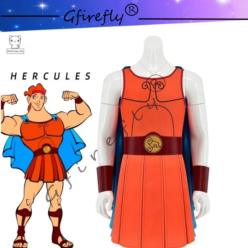 

Anime Hercules Cosplay Costume Fancy Dress Up Adult Men Superhero Cloak Cape Uniform Halloween Carnival Stage Performese Clothes