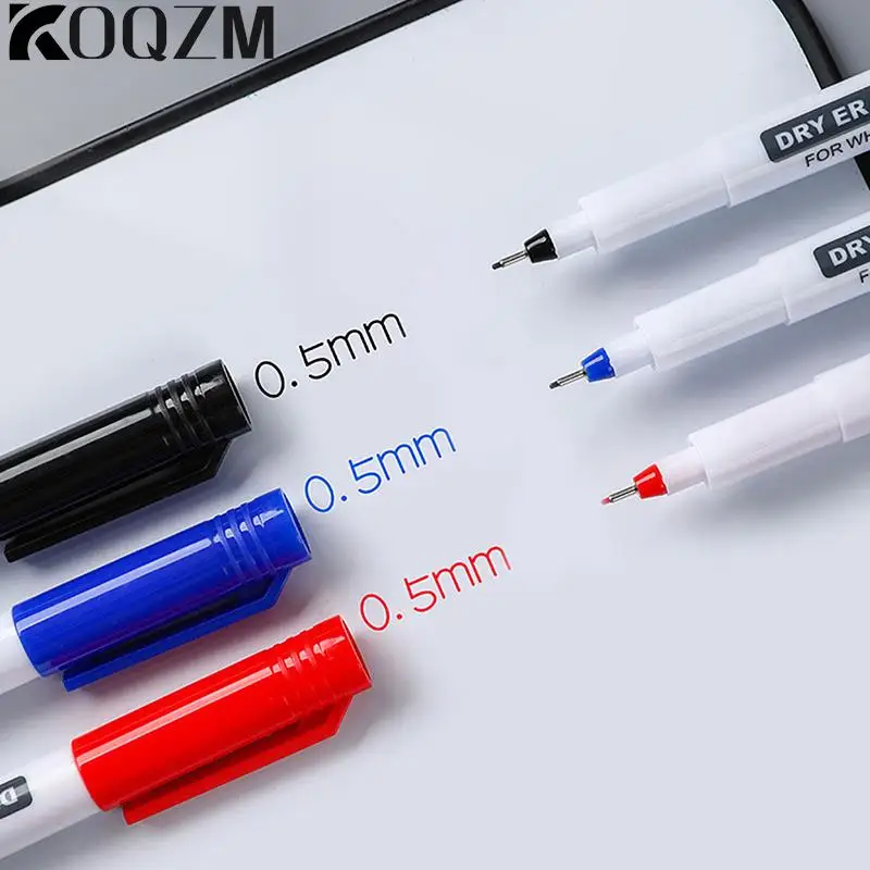 Erasable Whiteboard Pen Permanent Ink Dual Dot Markers To Mark Anything 0.5MM Dry Erasing Pen Office Examination