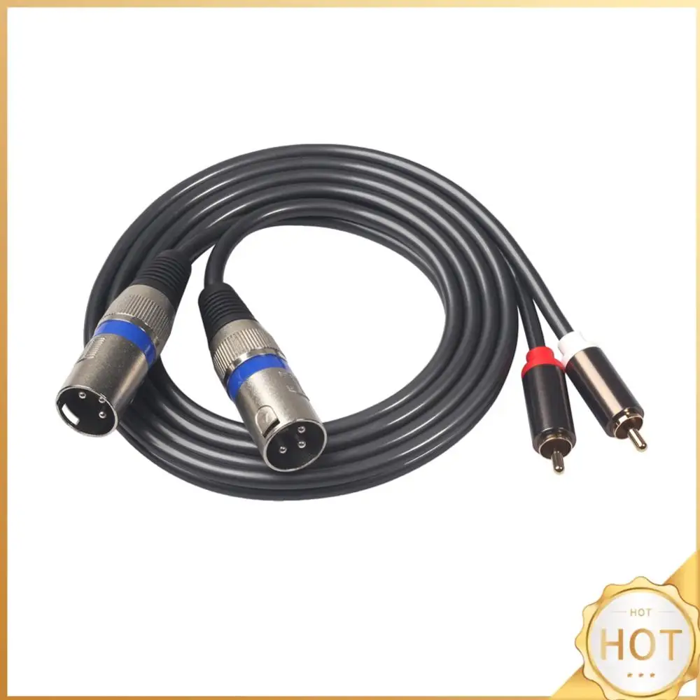 

Аудиокабель 2RCA (штекер) - 2XLR (штекер) для усилителя, микшера, домашней кинотеатральной системы