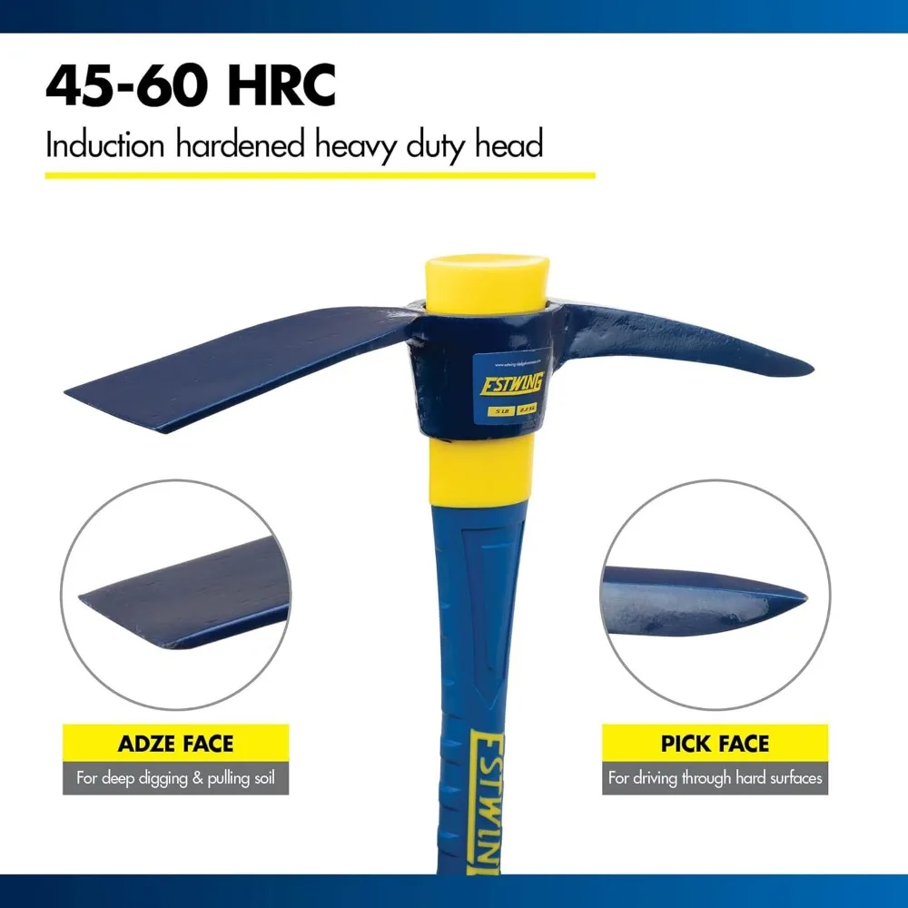 مقبض من الألياف الزجاجية مقاس 36 بوصة Estwing 5 رطل غير لامع لإزالة الجذع والحفر العميق