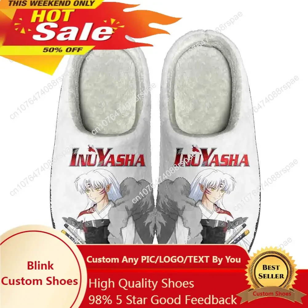 

Anime Inuyasha Kikyō Home Cotton Custom Slippers High Quality Mens Womens Plush Fashion Casual Keep Warm Shoes Thermal Slipper