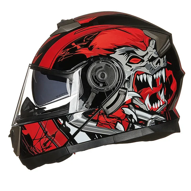 

Helmet for Men Motorcycle Helmets Full Coverage Personalized Cool Motorcycle Double Lens Full Face Helmet DOT