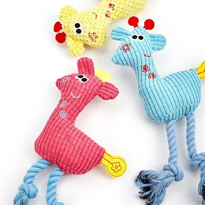 Soundmaking PetToy Giraffe Dog Toys for Aggressive Chewers Tough Plush Dog Toys for Large Dogs Interactive Pet Supplies