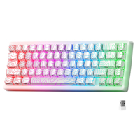XVX M67 JadeStone Mechanical Keyboard With IMD-Tech Keycaps Hot Swappable Gasket Design Tri-Mode Custom RGB Backlight Keyboard