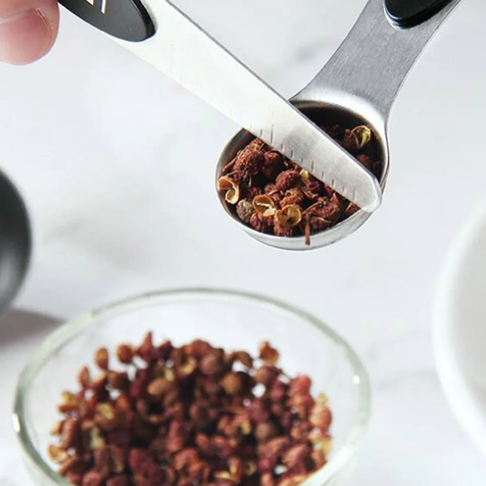 

8 Pcs Measuring Cup Spoon Cooking Gadgets Measure Weighing Tablespoon Kitchen Tools Cups Stainless Steel Teaspoon Scoop Baking