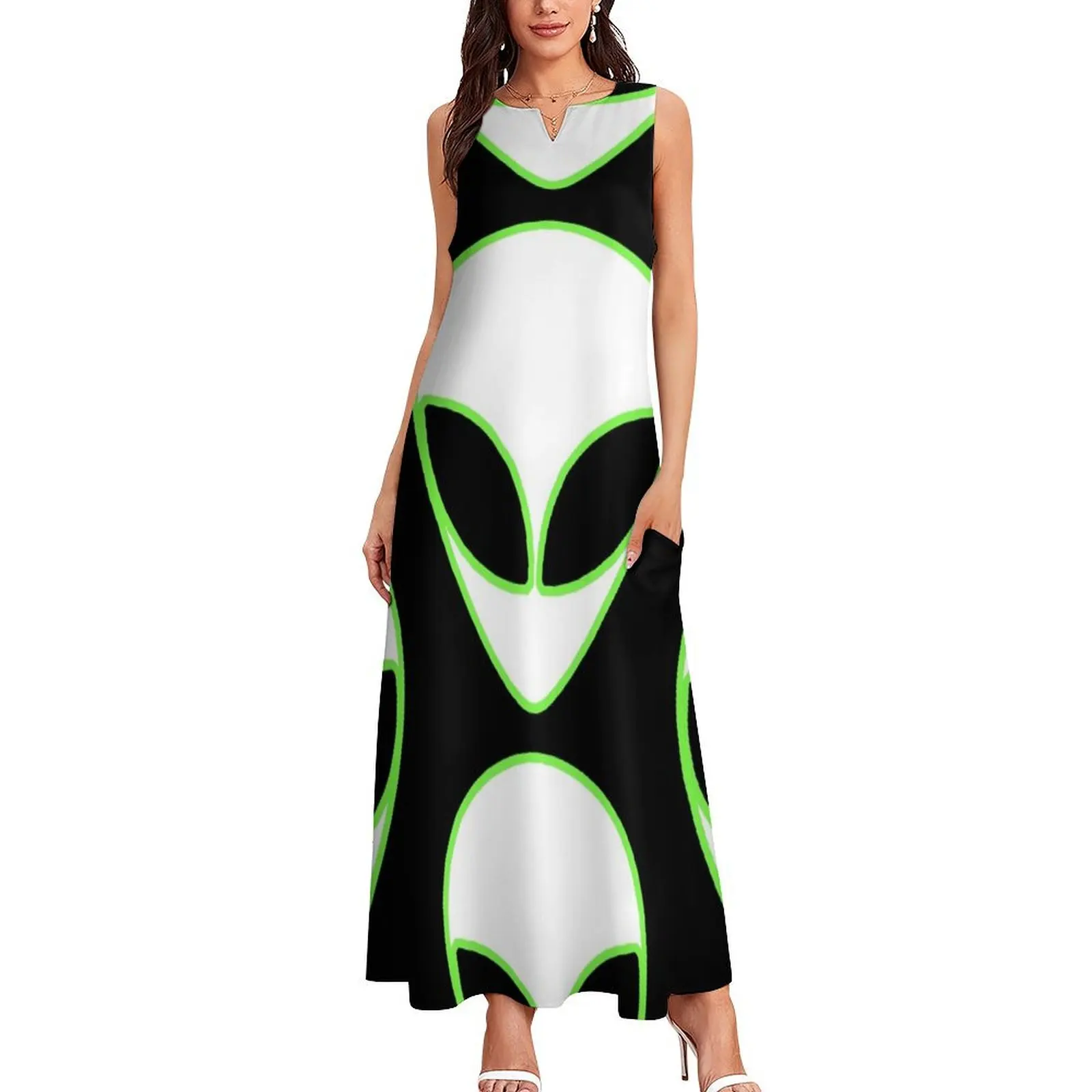 ALIEN HEAD Long Dress Dresses Beachwear dresses for woman 2025