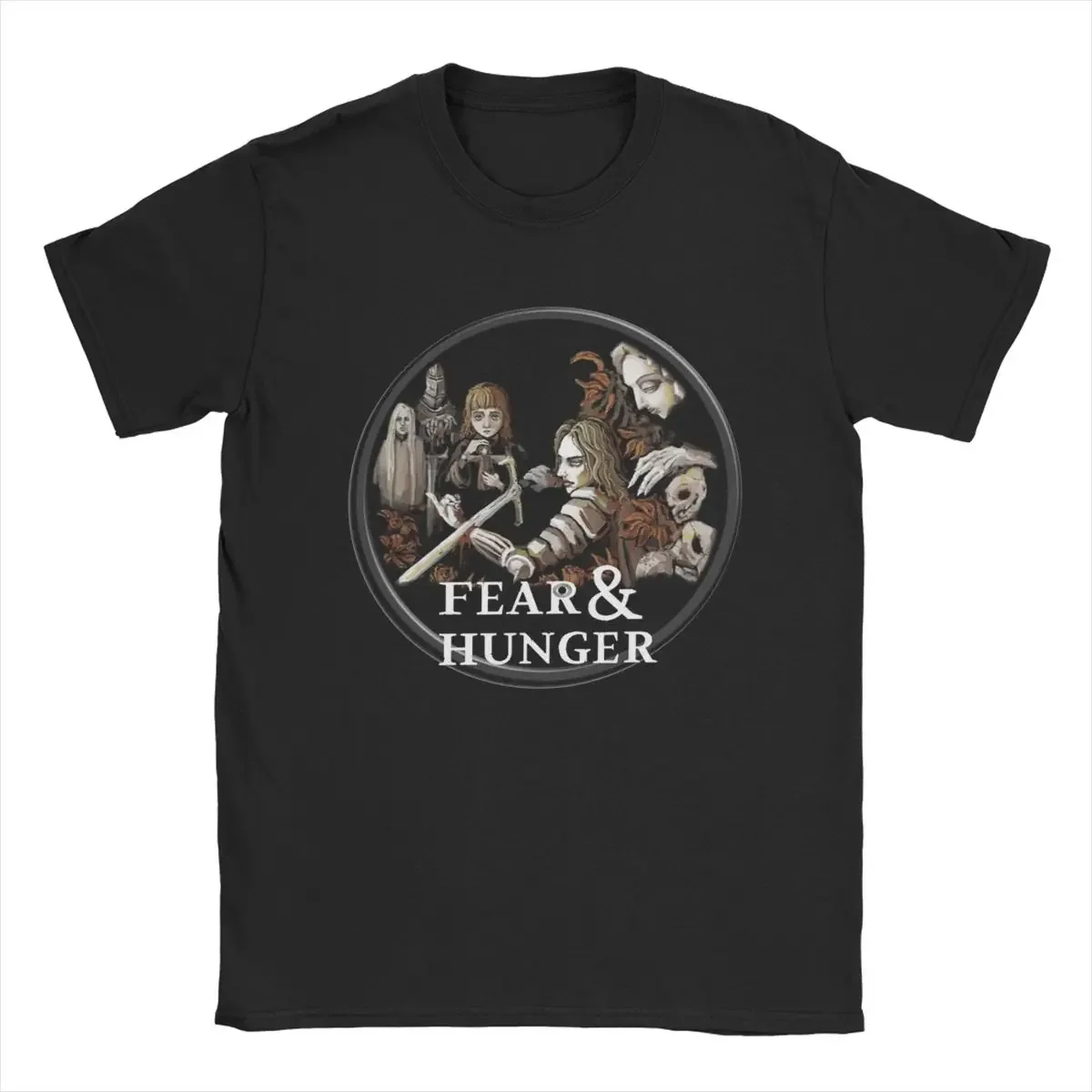 Fear And Hunger Indie Game T Shirt Men's Cotton Vintage T-Shirt O Neck Tee Shirt Short Sleeve Clothing Plus Size