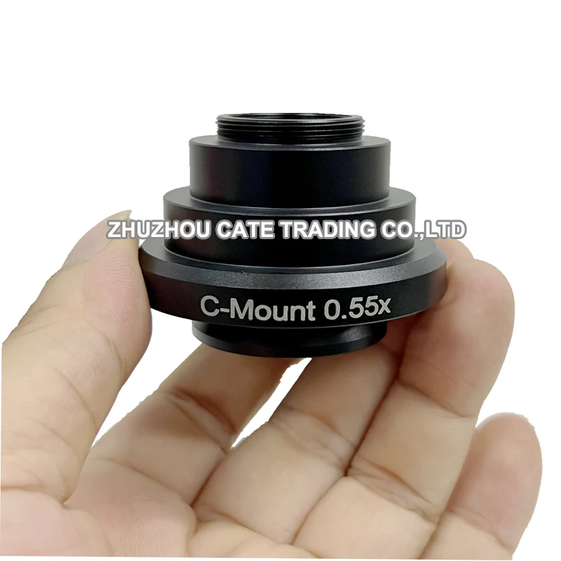 0.55X C mount Relay Lenses Adaptor Microscope Camera Adapter for Leica DM Series Trinocular Microscope