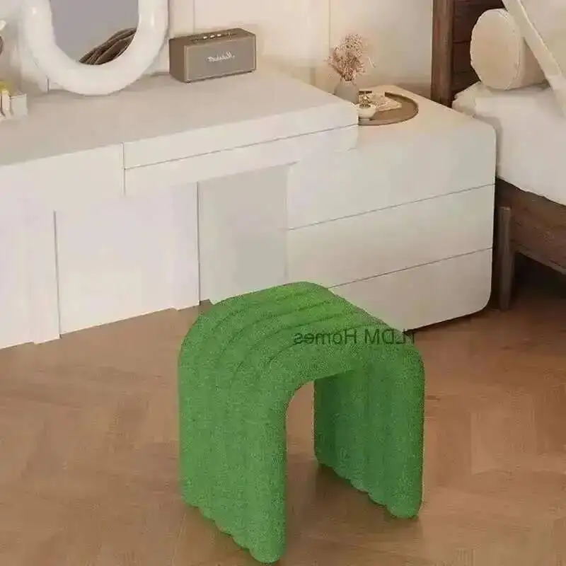 Style Ins Ottomans Metal for Entrance Movable Small Luxury Simple Stools Shoe Changing Light Convenient Stool for Dressing Room