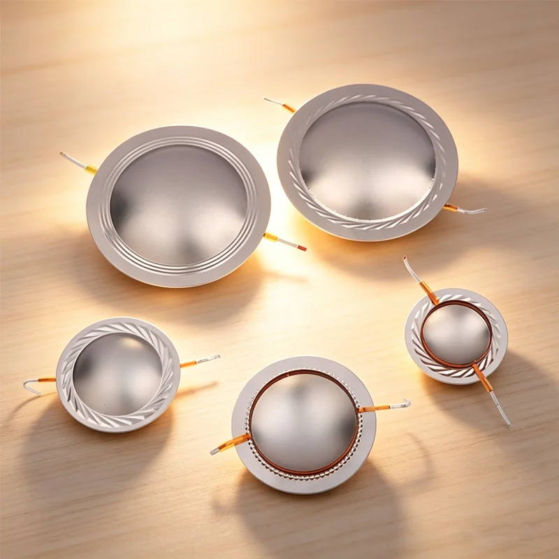 Treble Speaker Repair Titanium Membrane 34.4/44.4/51.5/72.2/74.5mm Tweeter Voice Coil Diaphragm DIY Audio Driver Parts 1Pc