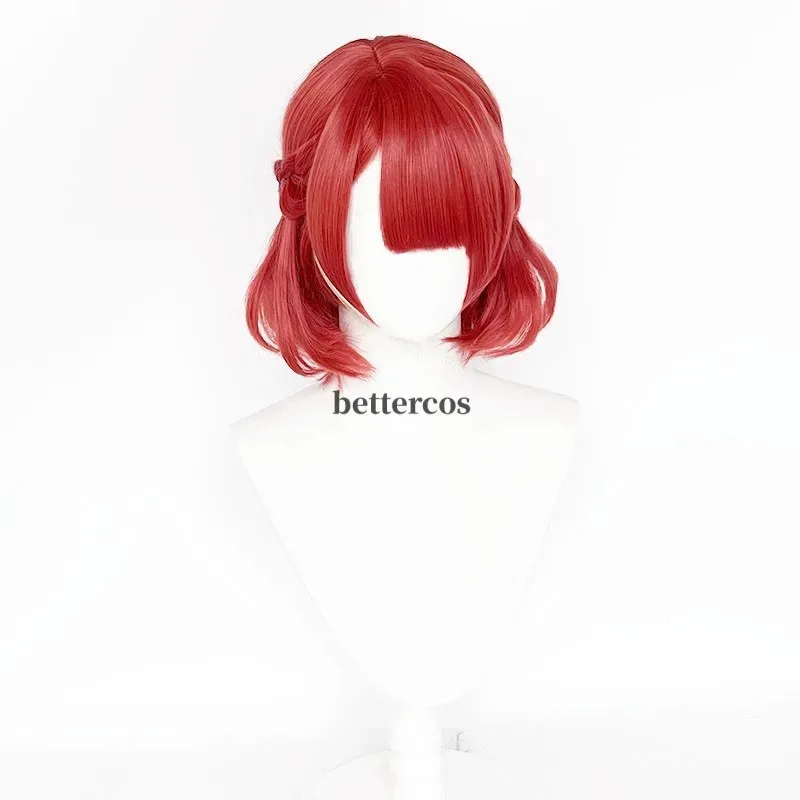 zz04zz12고품질 BLUE LOCK Teieri Anri 코스프레 짧은 빨간색 내열성 합성 머리 애니메이션 파티 + 가발 모자