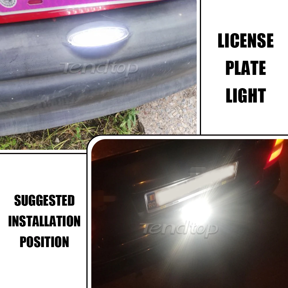 1Pcs Canbus Car LED Number License Plate Light For Opel 2003 Vauxhall Astra F Corsa B Vectra Rear Light White 12V Error Free