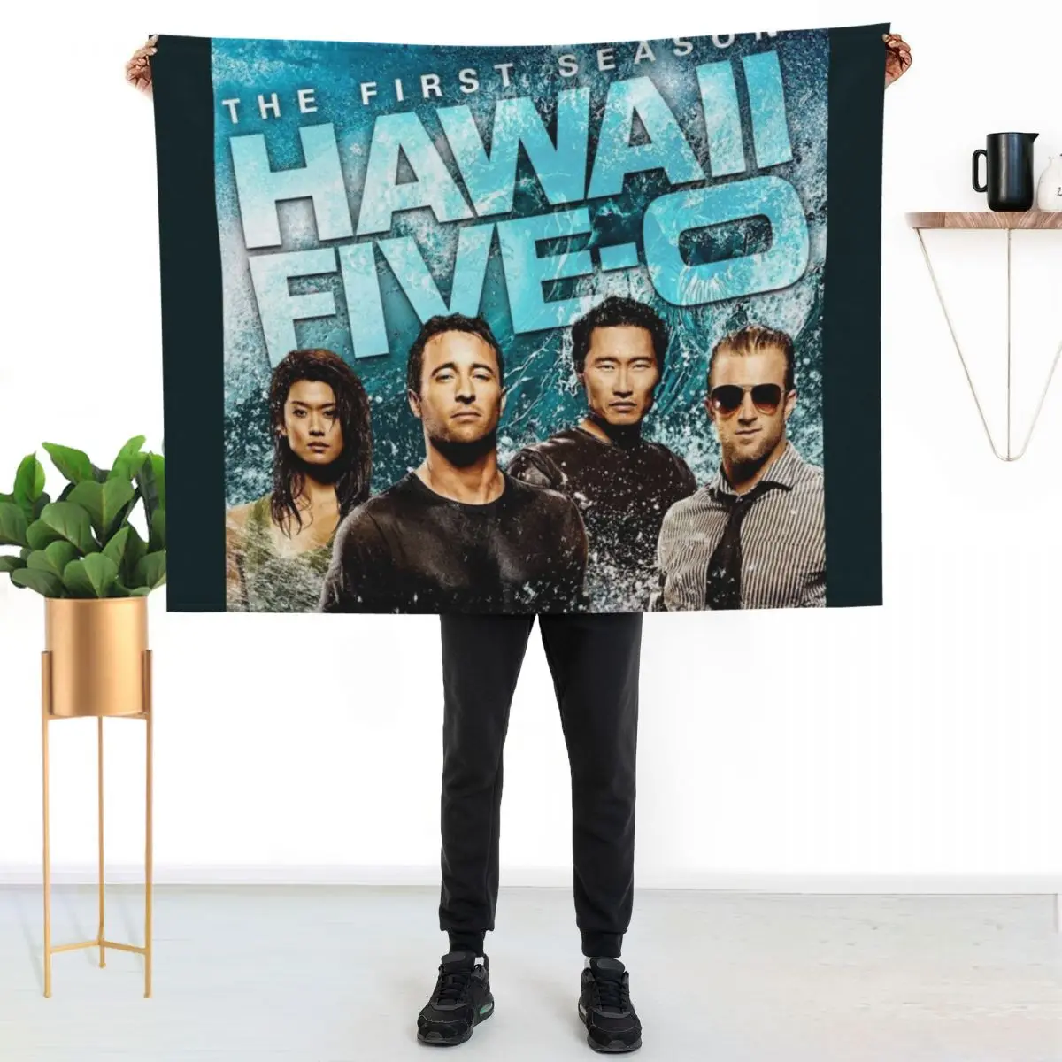OG cast Hawaii Five-0 Throw Blanket Winter beds Multi-Purpose Thins Soft Plaid Shaggy Custom Blankets