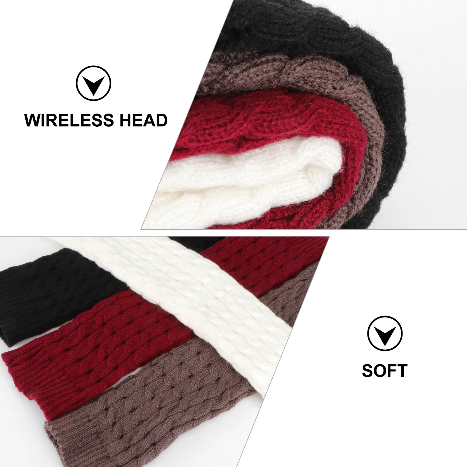 

4Pairs Winter Warm Knitted Leg Warmers Thickened Knee Leg Covers for Women Outdoor Home Use Protectors Adults