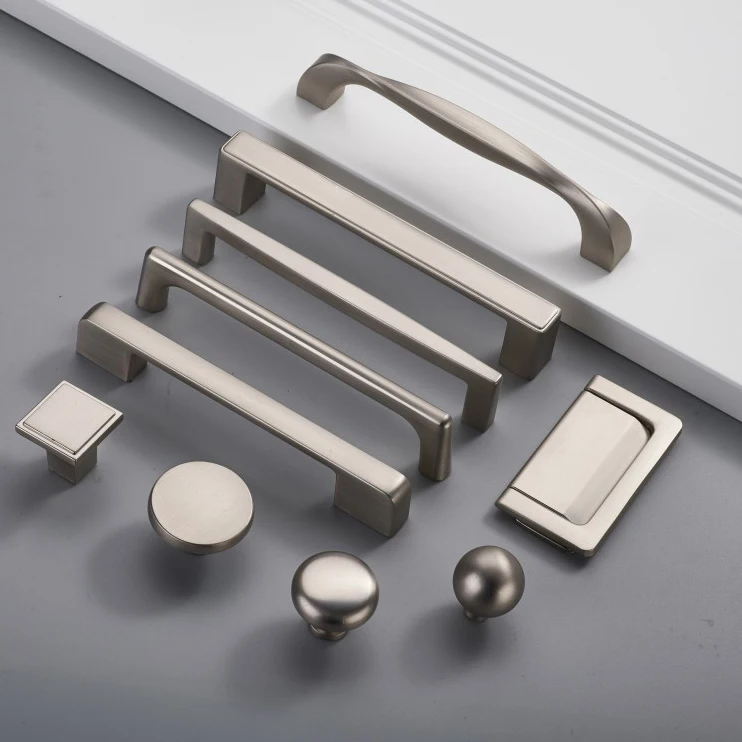 Zinc Alloy Pearl Silver Cabinet Knobs Kitchen Door Handles Drawer Cupboard Door Pulls Cabinet Handles Furniture Hardware
