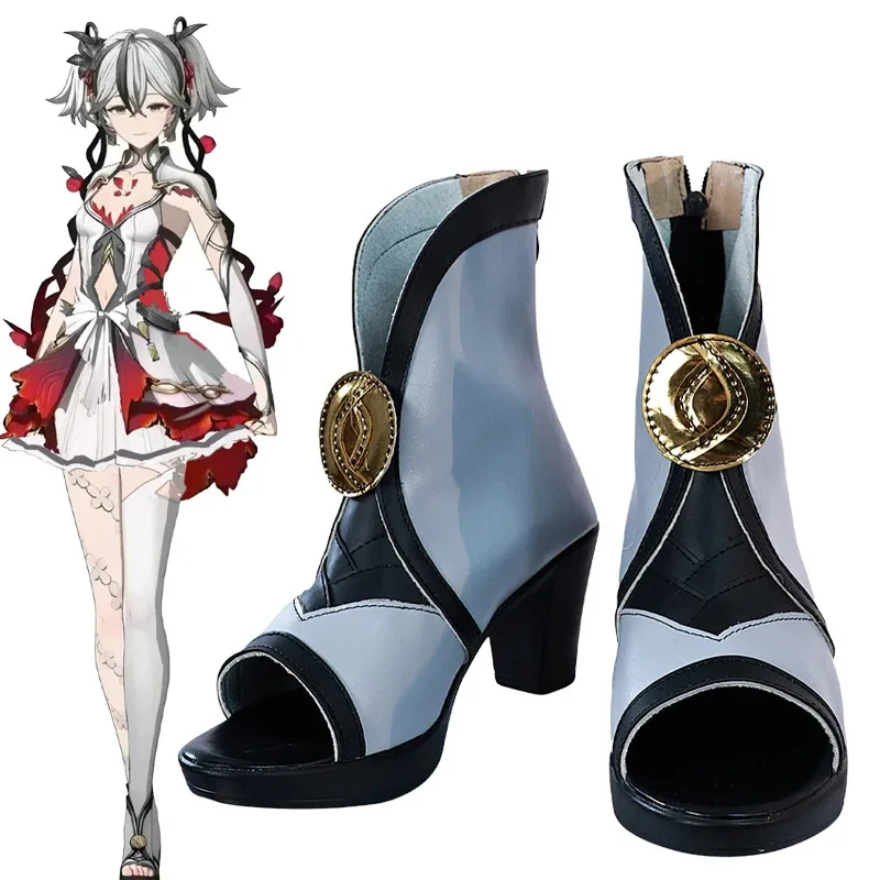 

Game Wuthering Waves Camellya Cosplay Shoes PU Leather Boots Halloween Accessory Christmas Party Role Play Prop for Women Girl