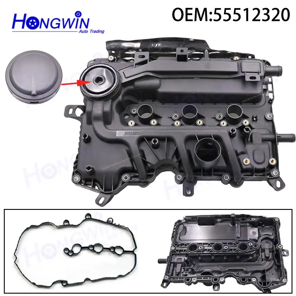 

Комплект крышки клапанов двигателя и прокладок 55512320 для Chevrolet Onix Hatch Plus Sedan RS Tracker 1.0 и 1.2 Turbo