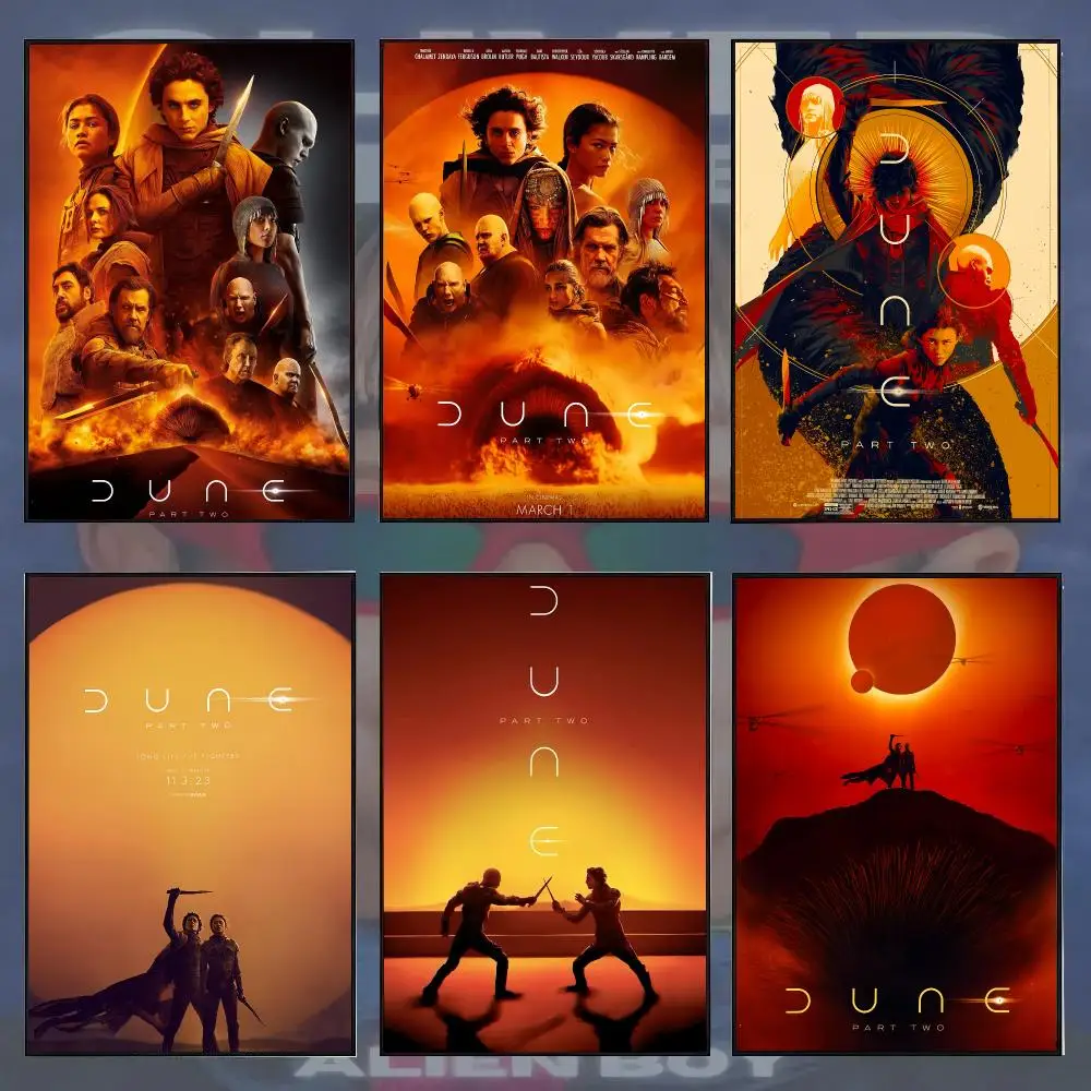 Sci-fi Movie D-Dune Part 2 Poster Home Living Bed Room Bar Hallway Sticky Wall Printing Waterproof Aesthetic Decor