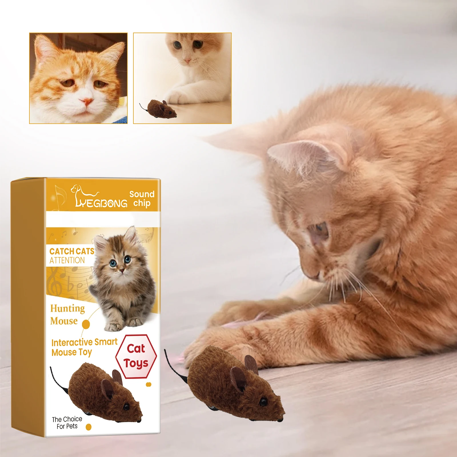 Interaktives Plüsch-Mausspielzeug für Haustiere – realistisches Quietschspielzeug für Katzen und Hunde, leichtes Handspielspielzeug, bissfest, weich