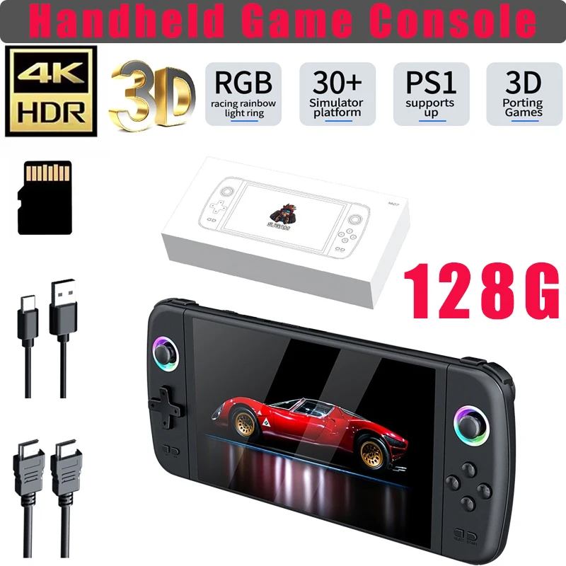 

Игровые консоли 64G/128G Портативная 4000 мАч с игровой планкой Портативная игровая консоль с дисплеем 1024*600 7,0 дюйма Карманная игровая консоль в стиле ретро с большим экраном